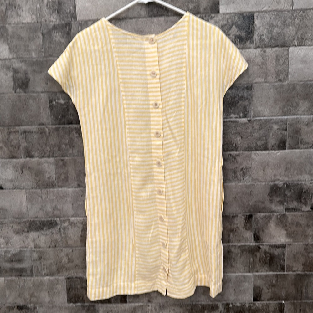 Madewell ☀️100% Linen Button Back Dress Size XS